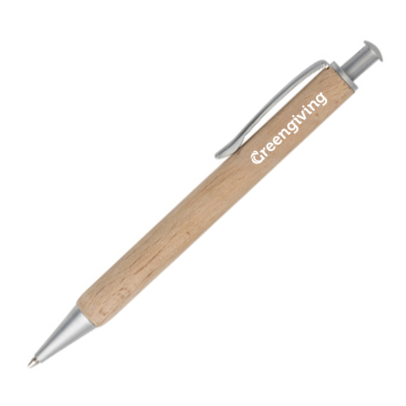 Beech wood ballpoint pen